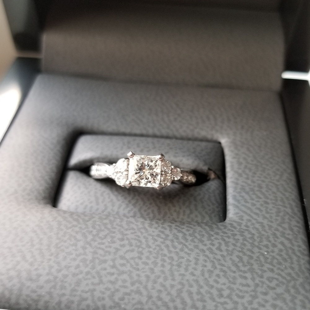 Tolkowsky Rings Wedding Set - Picture 2 of 8